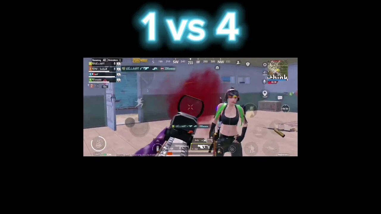 Pubg 1 vs 4 clutch short video #lgcadilyt #shorts #pubgmobile #youtubeshorts