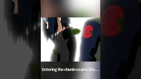 SASUKE ENTERING THE CHUNIN EXAM WITH KAKASHI #anime #shorts #naruto