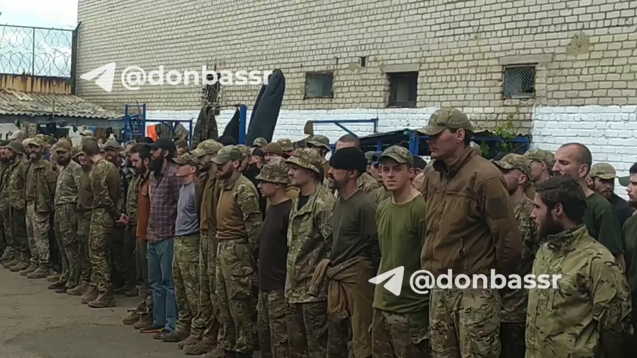 These are Ukrainian prisoners of war extracted from the catacombs of Azovstal steel plant