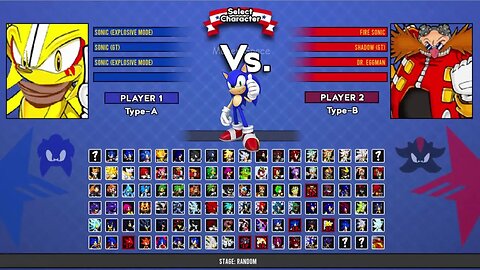 Sonic Explosive & Sonic GT VS Fire Sonic & Shadow GT I Sonic Battle MUGEN HD