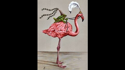 My references for the flamingo painting 🌴