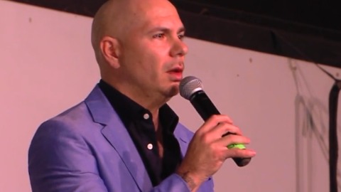 Rapper Pitbull speaks at 'Do the Right Thing' challenge in Palm Beach County