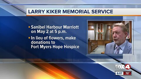 Memorial service fro Larry Kiker planned next month in Fort Myers