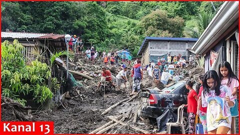 Clear-up efforts in Batangas, Philippines after Tropical Storm Trami leaves scores dead