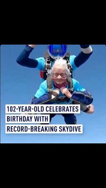 WWII BRITISH VETERAN GOES SKYDIVING AT 102