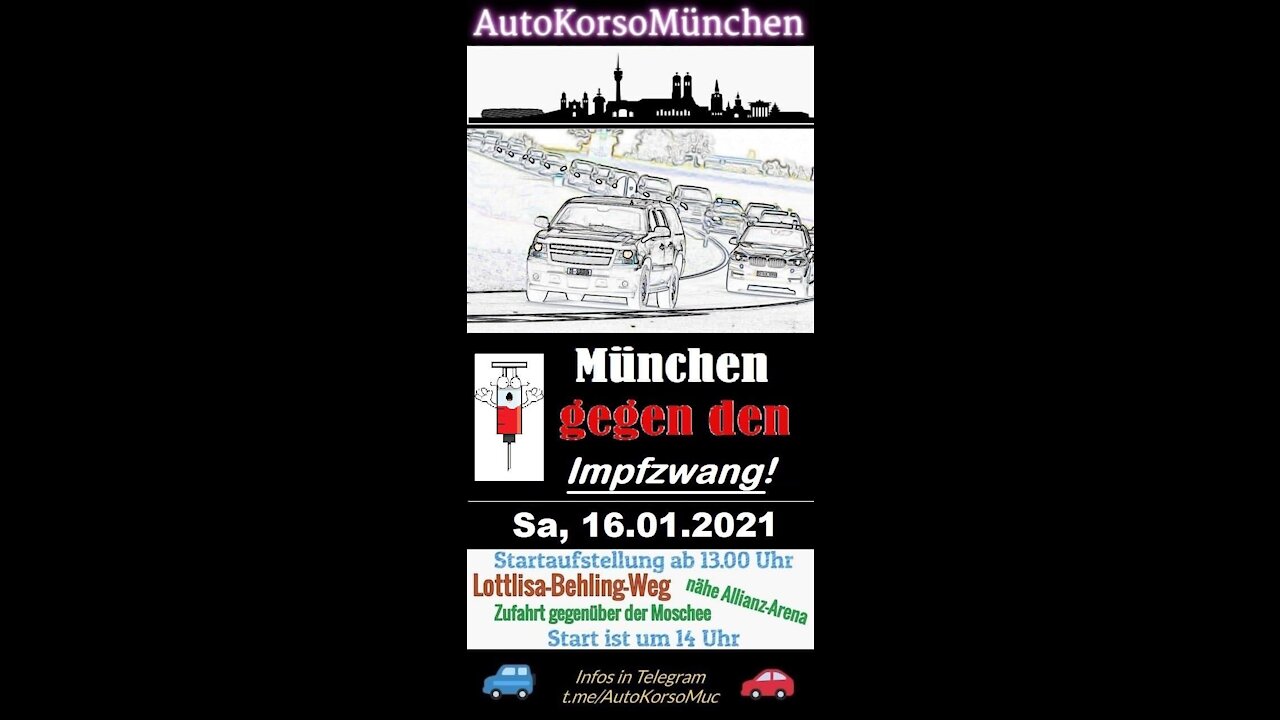 Autokorso München gegen Impfpflicht