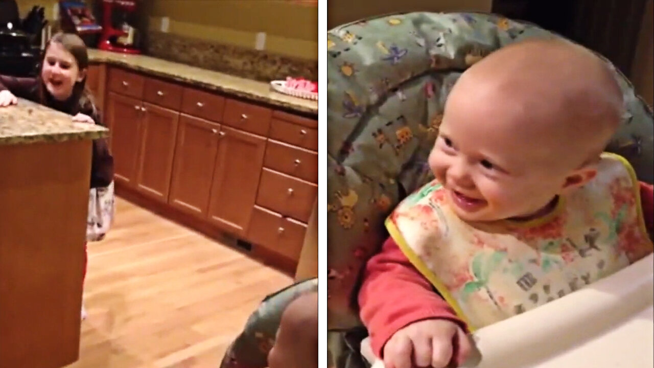This Baby Literally cant stop Laughing with his sister😂😍