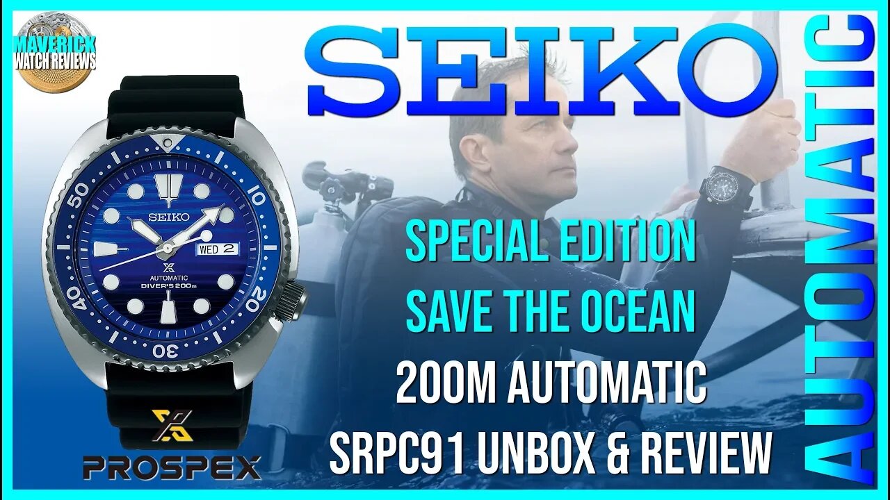 Save The Ocean Blue Stunner! | Seiko Special Edition Turtle 200m Automatic SRPC91 Unbox & Review