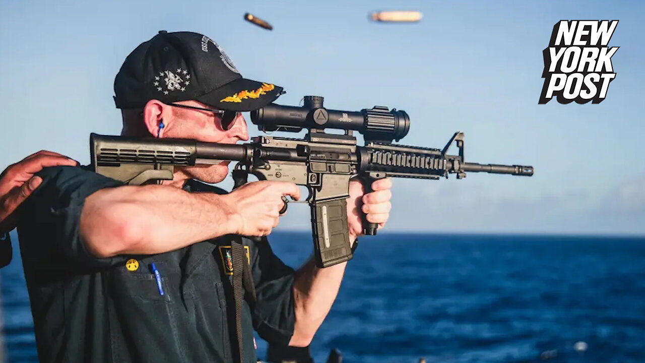 US Navy warship commander mocked for holding rifle with scope mounted backward