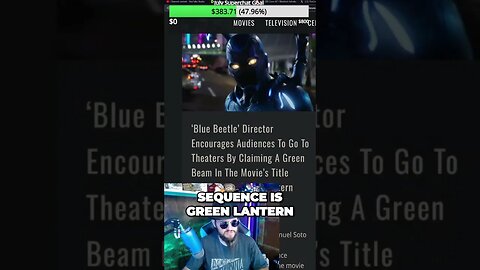 Desperate Director Tricks Audience with Green Lantern Beam in Blue Beetle #shorts #bluebeetle #dc