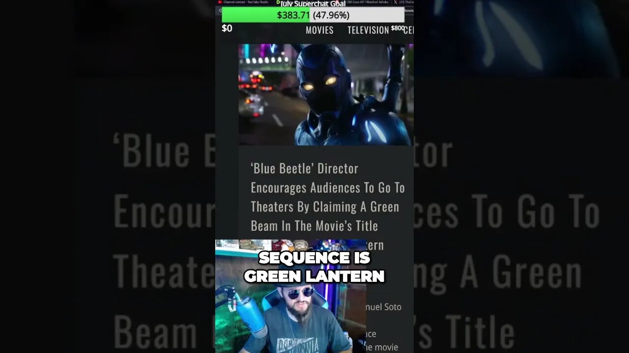 Desperate Director Tricks Audience with Green Lantern Beam in Blue Beetle #shorts #bluebeetle #dc