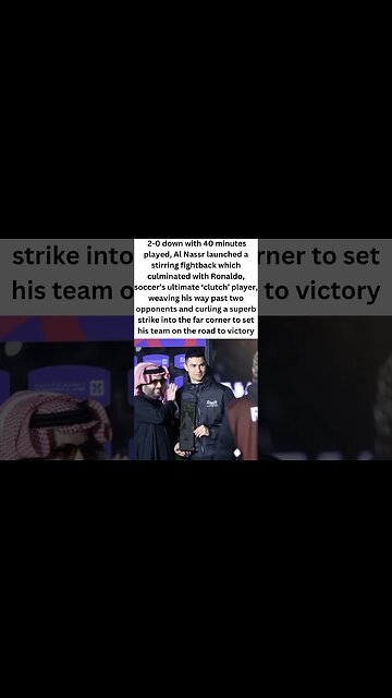 How Cristiano Ronaldo kept Al Nassr in contention for the Saudi Pro League championship #short