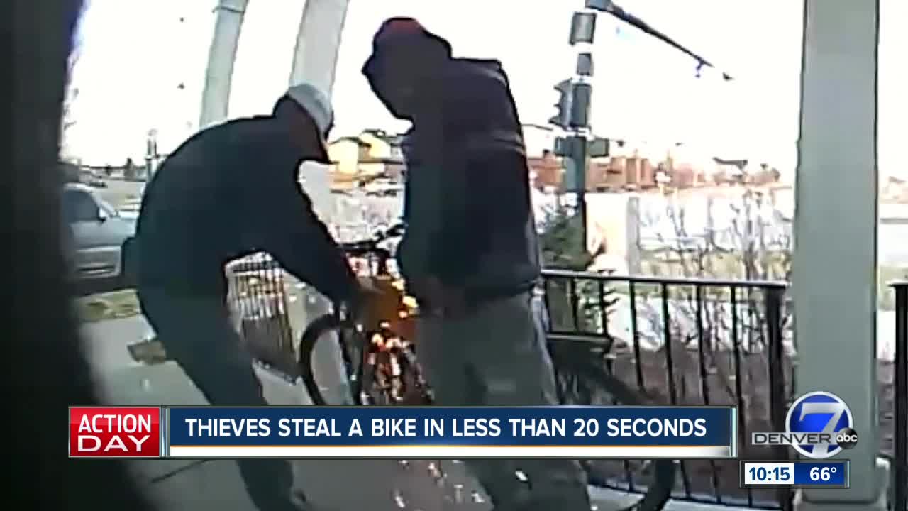 Watch how fast Denver thieves work to snatch a U-Lock protected bike