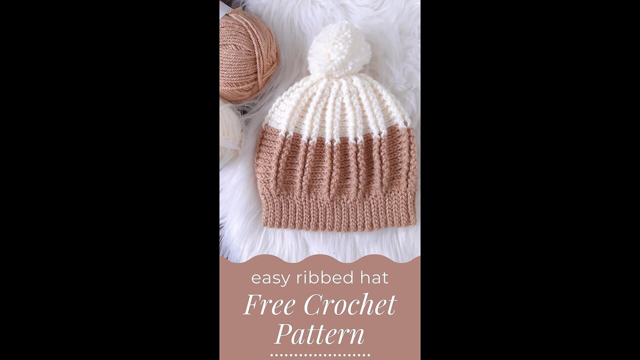 Winter Rays Ribbed Crochet Hat