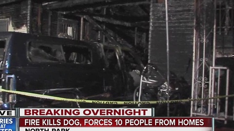 Early morning North Park fire leaves displaces 10 people