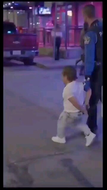 Footage of islamophob Tommy Robinson following his arrest under Schedule 7.17 of the Terrorism Act.