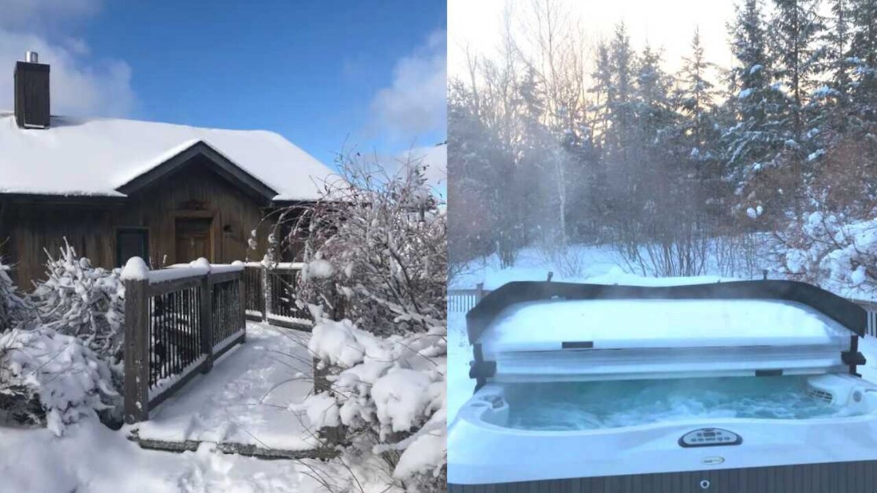 Ce Airbnb romantique à 1h45 de Montréal a une note de 4,95/5 et le paysage est magique