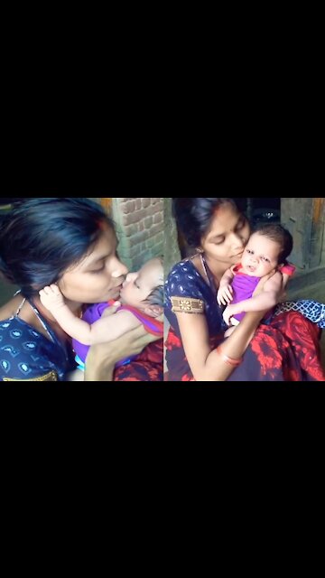 Mother Love To Her Baby After Breastfeeding