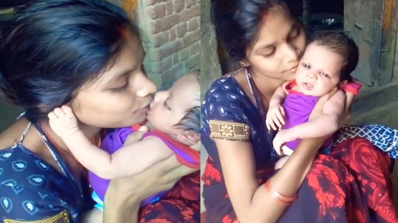 Mother Love To Her Baby After Breastfeeding