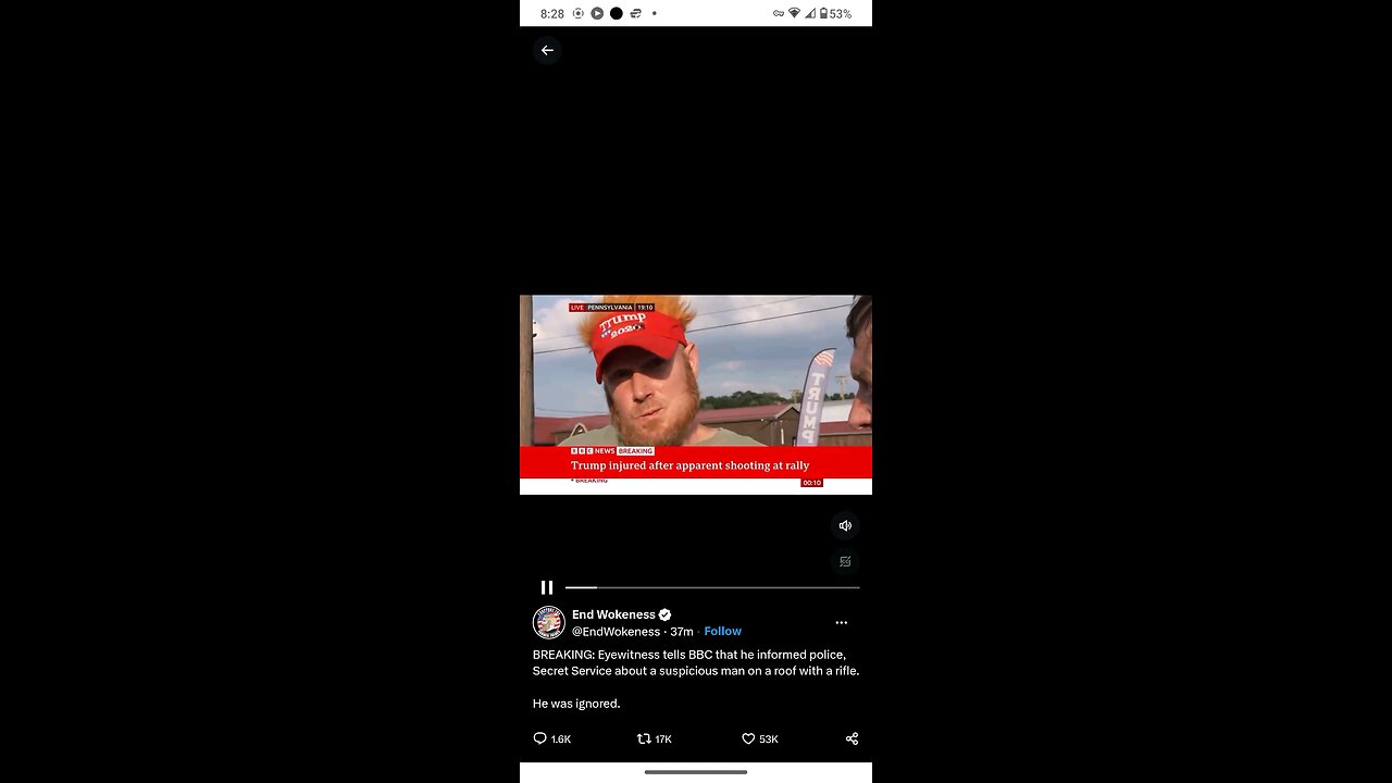 Eye witness to Donald Trump Pennsylvania assassination attempt.
