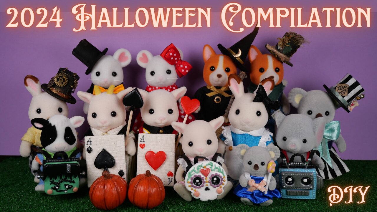 Halloween DIY 2024 Compilation/ハロウィンDIY🎃2024年総集編/Sylvanian families/シルバニアファミリー/Calico Critters/ミニチュア