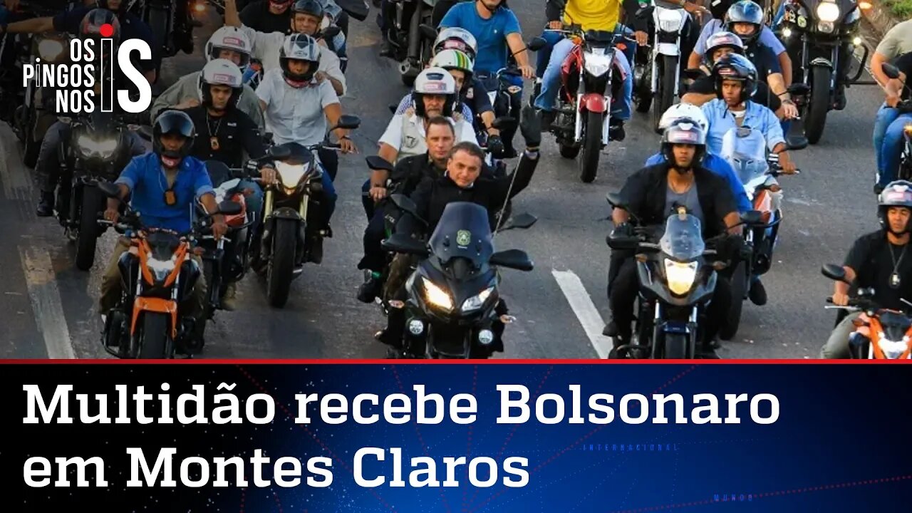 Bolsonaro participa de motociata em Minas e fala em "fim da crise dos combustíveis"