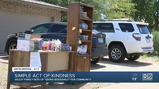 Phoenix family creates "giving bookshelf"