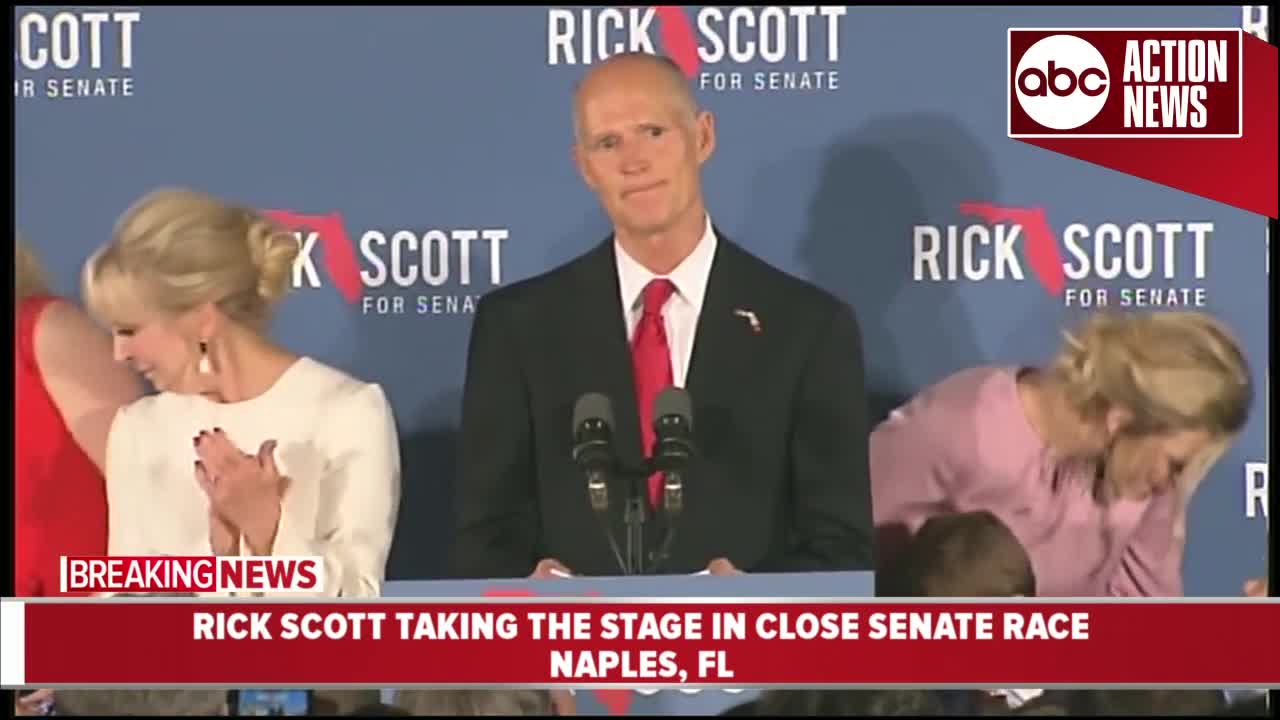 Gov. Rick Scott claims victory in U.S. Senate race over incumbent Bill Nelson