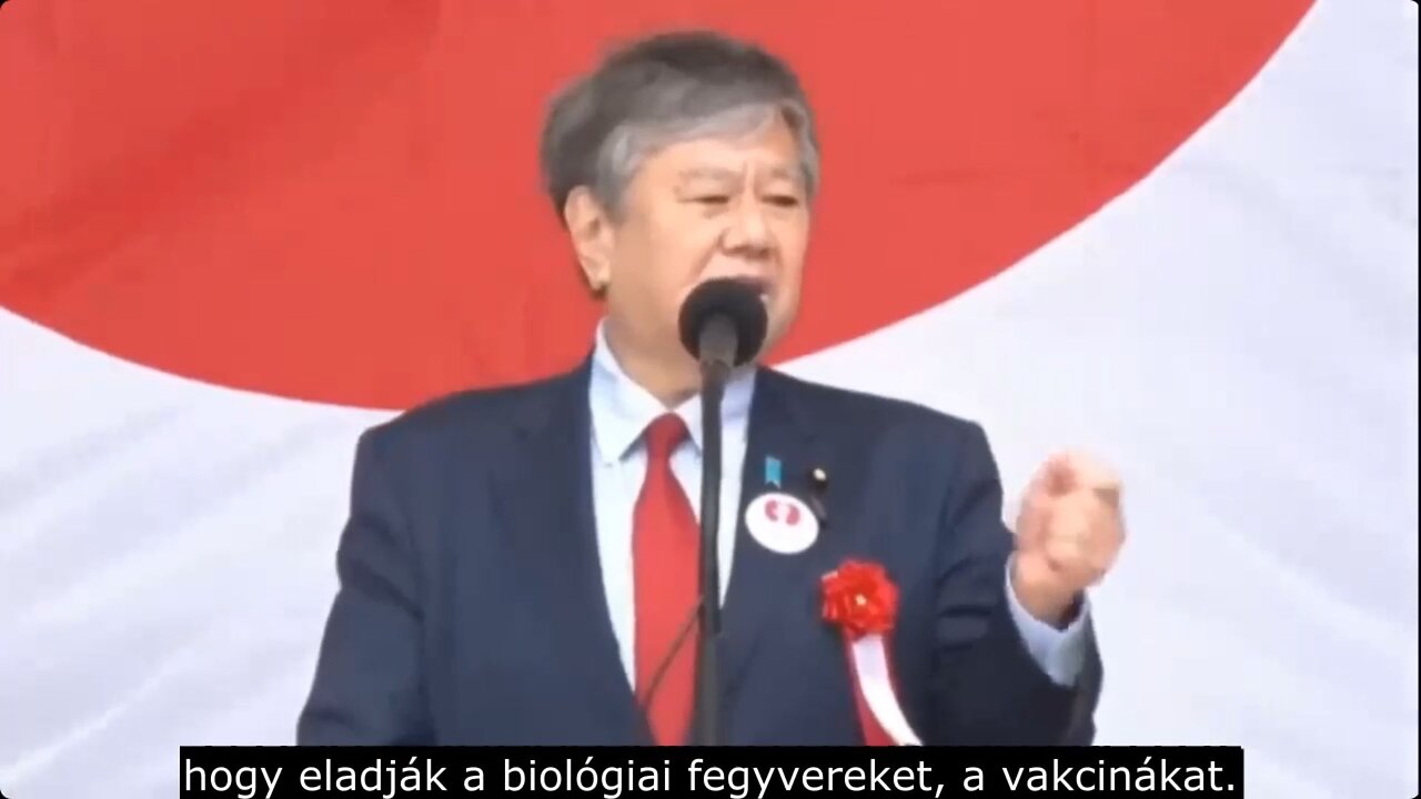 Kazuhiro Haraguchi volt japán miniszter bocsánatkérő nyilatkozata magyar felirattal