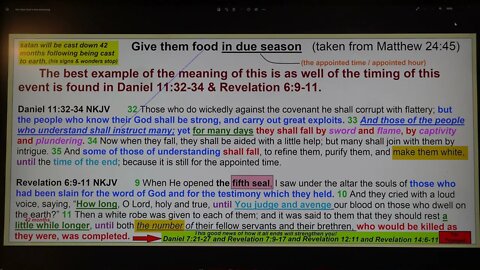 Give them food in due season