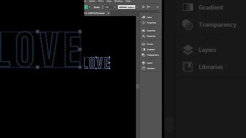 create this amazing easy text effect in illustrator - Illustrator Tutorial #shorts #adobe