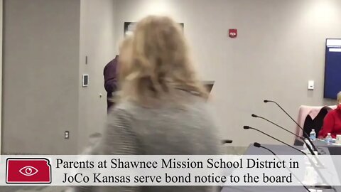 Parents at Shawnee Mission School District in JoCo Kansas serve bond notice to the board 2/8/2022