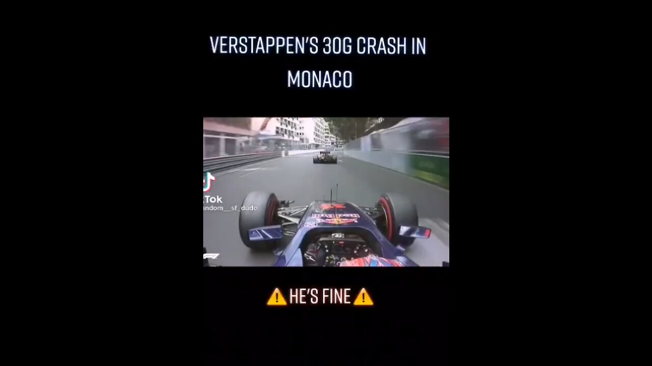 VERSTAPPEN'S 30G CRASH IN MONACO⚠️⚠️