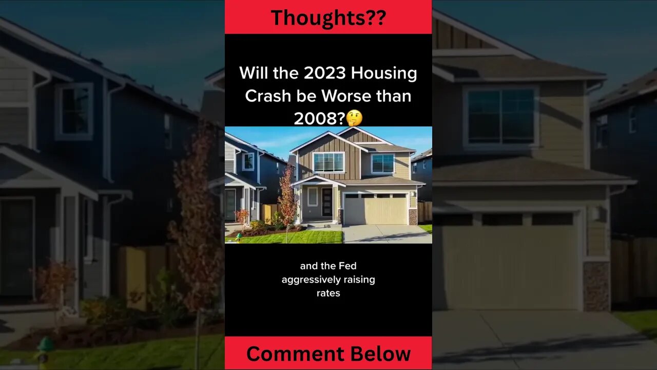 Real Estate Crash 2023 #shorts #realestate