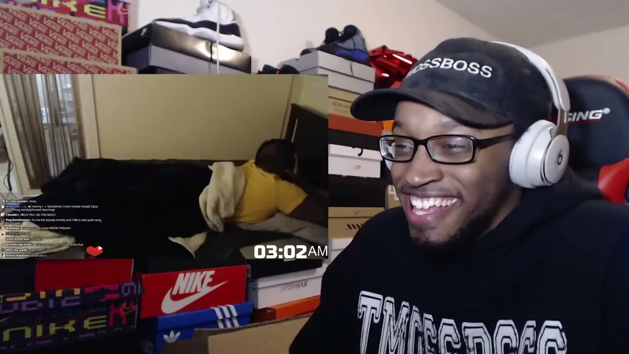 don't EVER livestream yourself sleeping (LOUD) REACTION! (REUPLOAD)