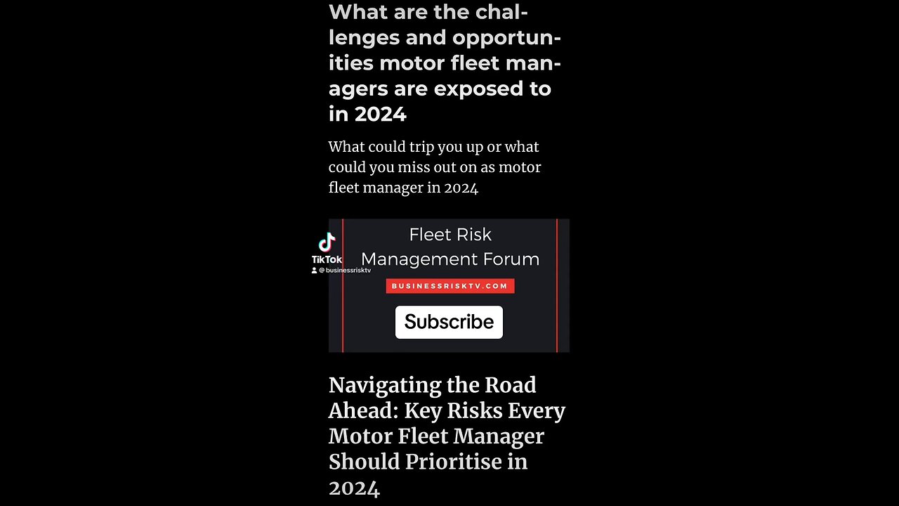 Navigating the Road Ahead: Key Risks Every Motor Fleet Manager Should Prioritise in 2024