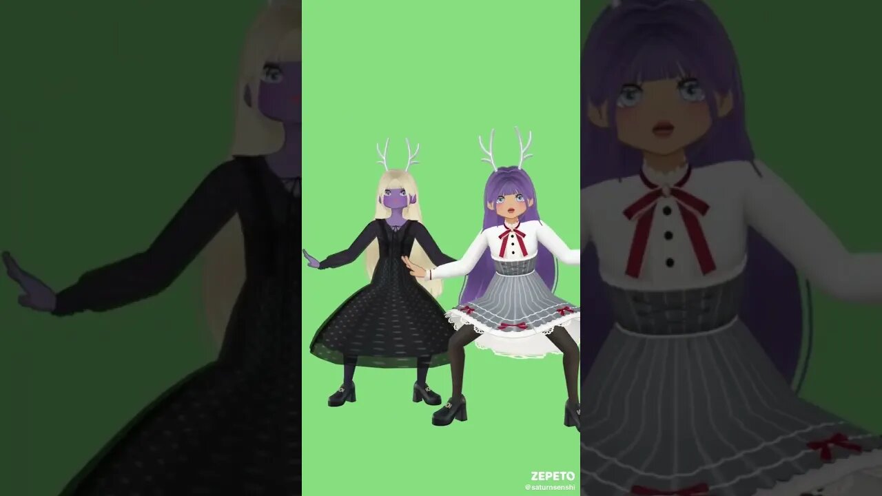 🦌Wendigo VTuber dances with her Alter Ego💀 #vtuber #vtuberen #vtuberuprising #zepeto #clips