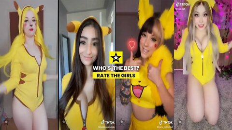 Rate the Girls: Best Pikachu TikTok Cosplay Challenge Contest #2 🐰💛 (Pokemon)