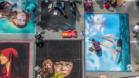 Lake Worth Street Painting Festival utilizes social media to feature artists from across the country