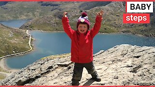 Climber aged THREE completes Three Peaks Challenge