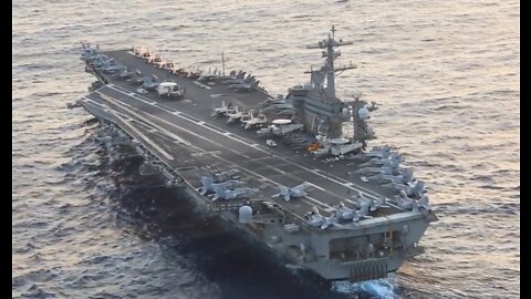 Carrier USS Abraham Lincoln - CVN 72, carrying dozens of warplanes