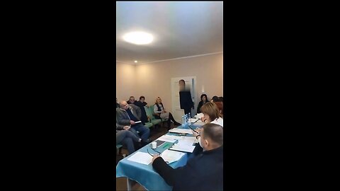 Ukraine community meeting man gets few granades and blows