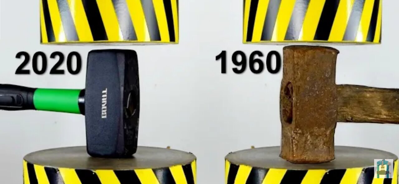 HYDRAULIC PRESS VS Moder and old items