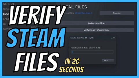 Verify Integrity of steam game files in 20 seconds or less