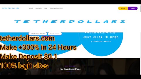 tetherdollars.com Make +300% in 24 Hours Invest Your Money Start $0.1 Only Make Deposit $0.1