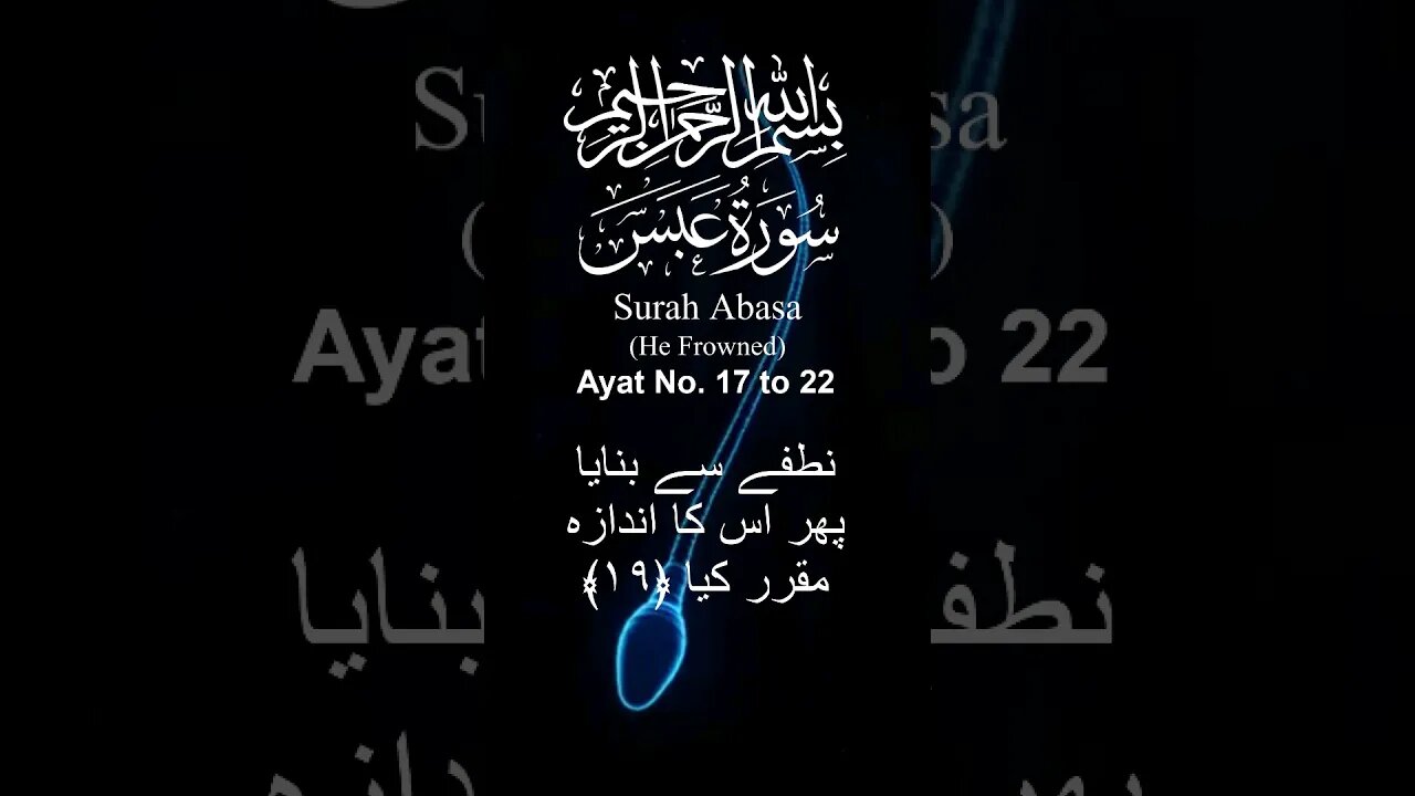 Surah Abasa in Urdu Translation Ayat17to22