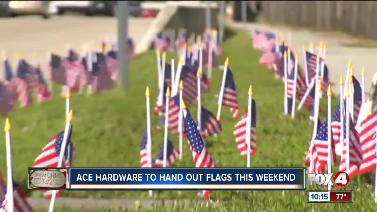 Hardware chain offering free American flags in Southwest Florida