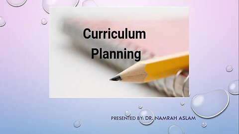 Curriculum Planning