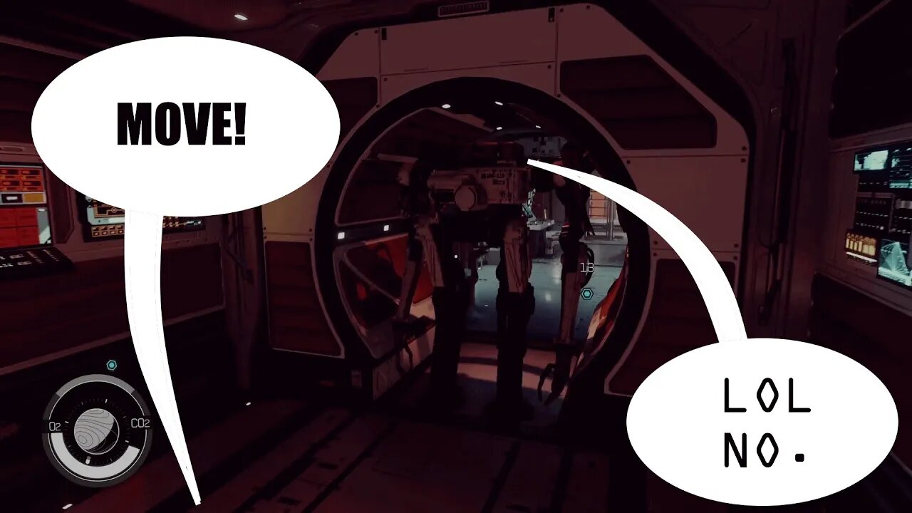 Vasco makes a better door than a hallway. [Starfield]