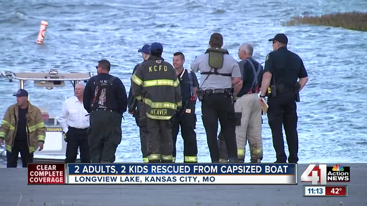 Lee's Summit man rescues kids, woman after boat capsizes on Longview Lake
